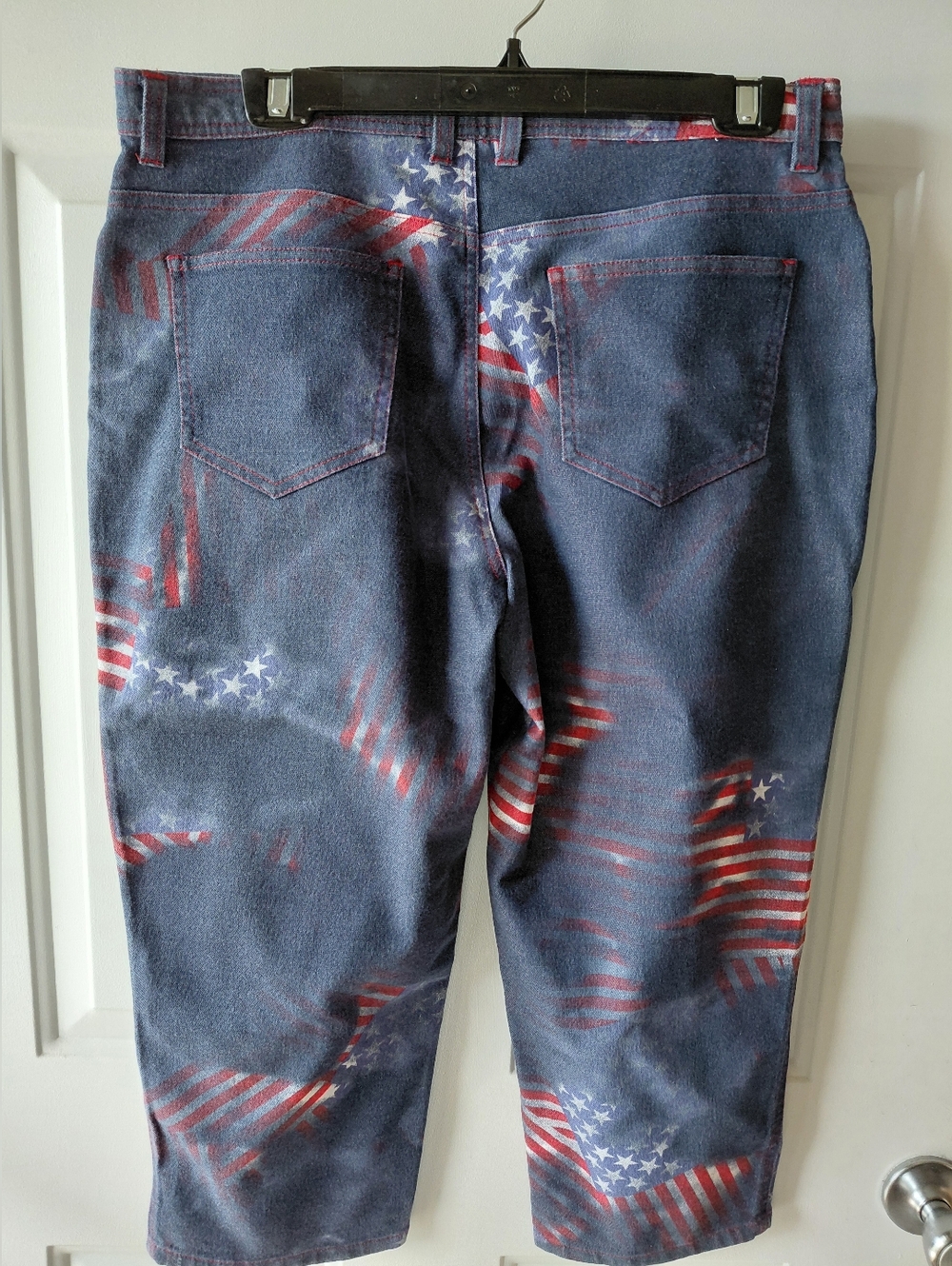 bill blass Blue Denim Jeans with Red Stitching